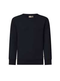Schwarzes Kinder Sweatshirt aus Bio-Baumwolle mit Rundhalsausschnitt
